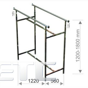 вешало двойное двухярусное без колес - Интернет-магазин "Трейд Линк Урал", Екатеринбург, Тюмень, Челябинск